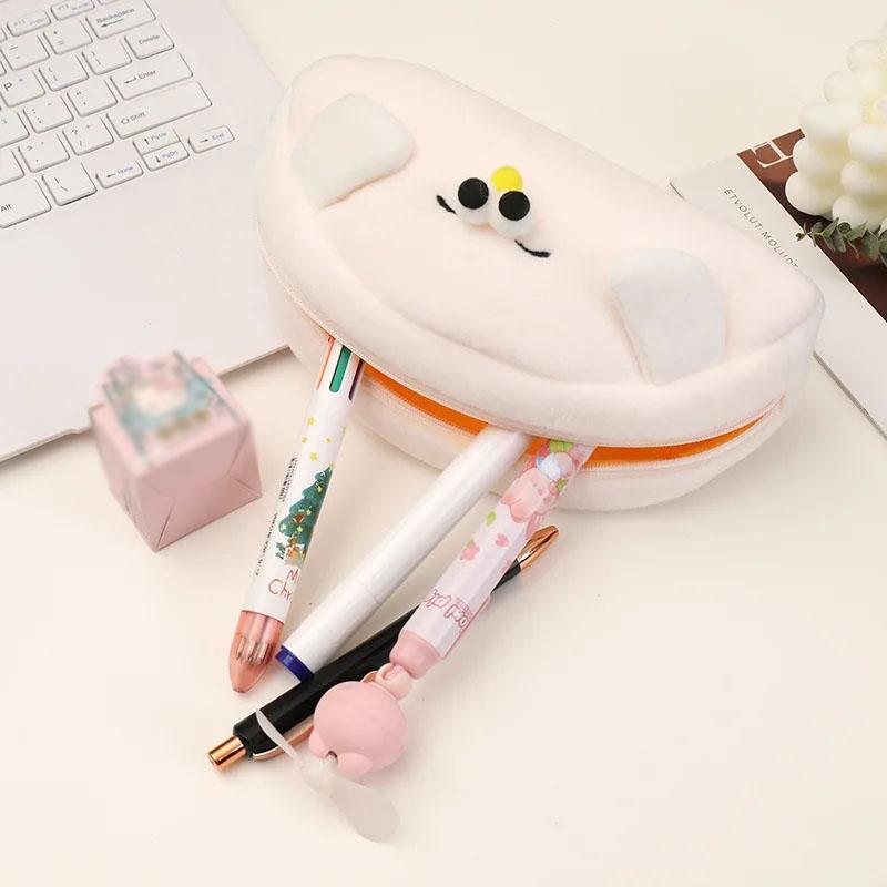 Cute Funny Seagulls Plush Pencil Bag