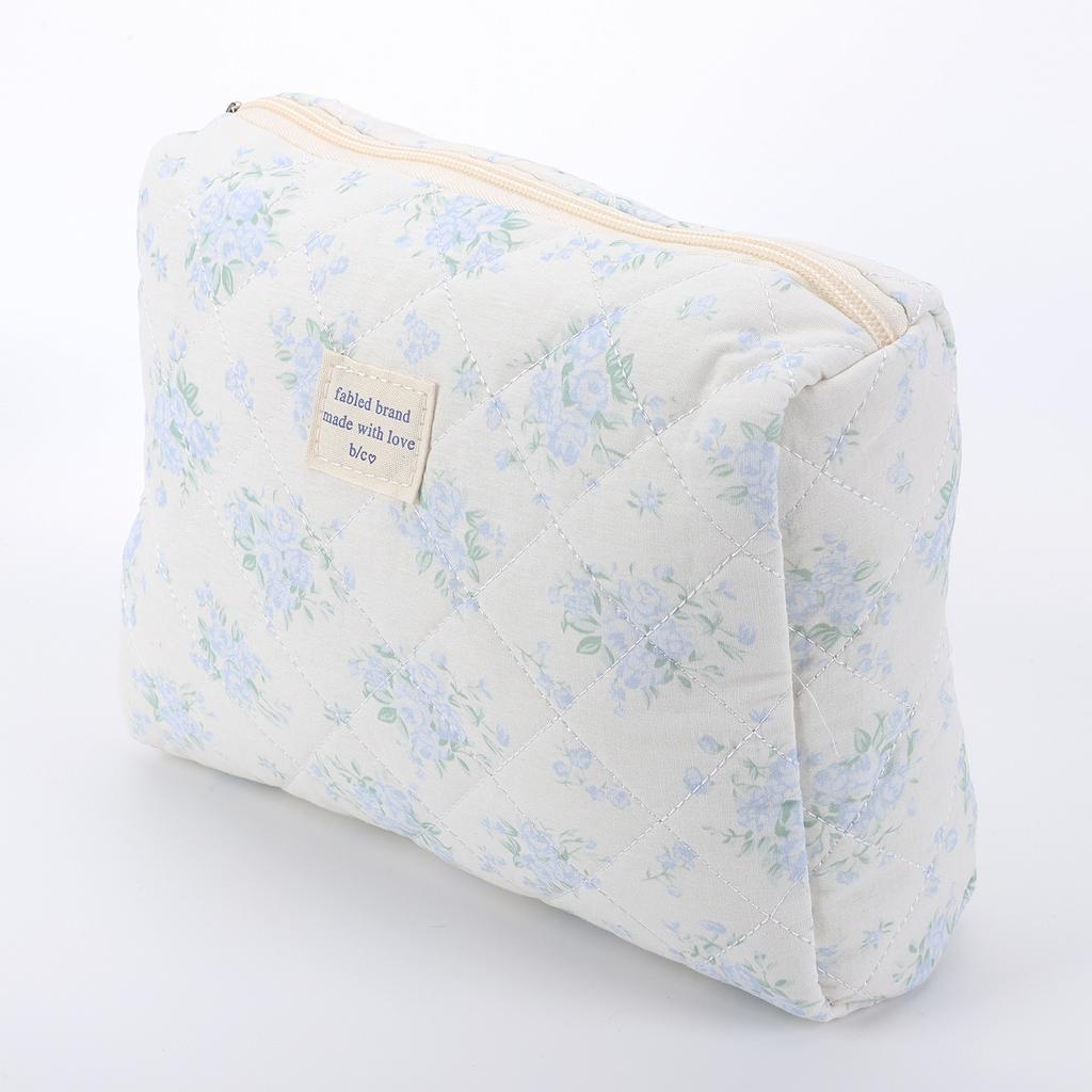 Damen Reise Make-up Kosmetikkoffer Große Kapazität Gesteppte Karierte Make-up Tasche Damen Make-up Tasche Geldbörse für Kosmetik Make-up Pinsel