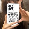 Logo Classico Whiskey J-Jack D-DanielS Per IPhone 17 16 15 14 13 12 11 Pro Max Plus Cover Nera Morbida Antiurto per Telefono