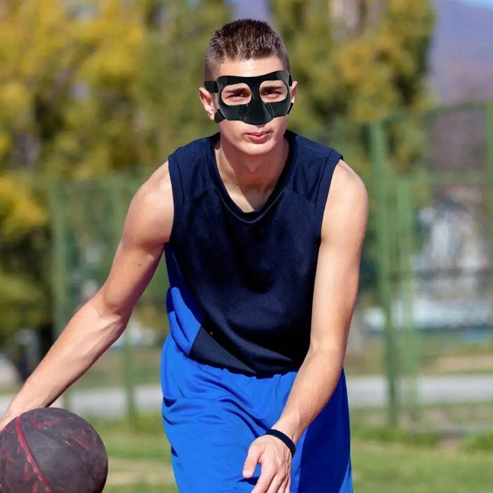 Black Basketball Adults Mask Elastic Strap Face Nose Protector Basketball Nose Guard  Basketball