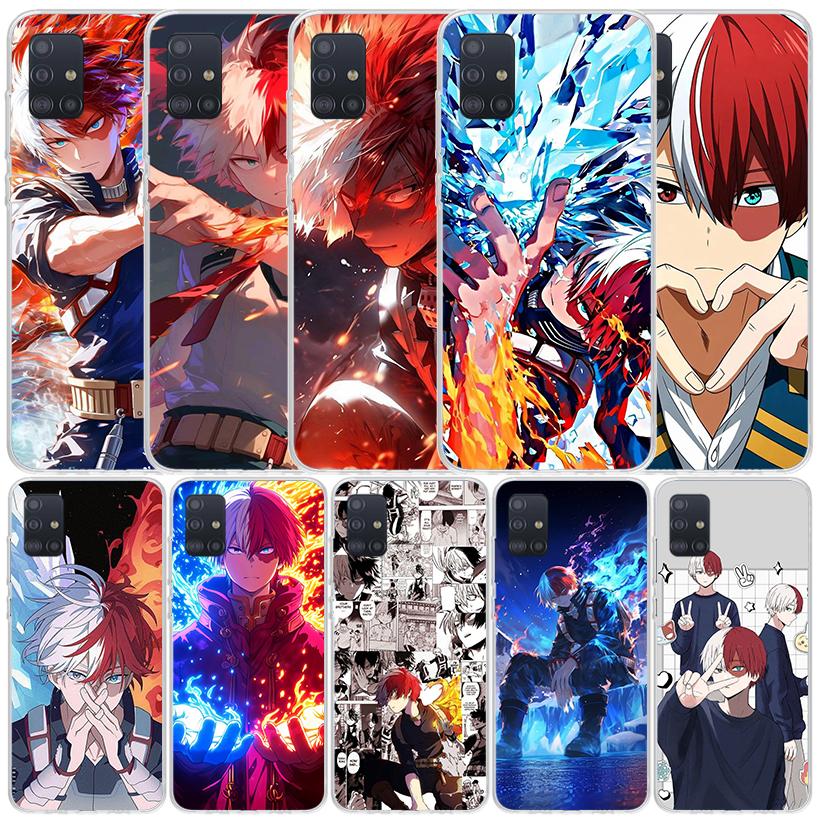Todoroki Shoto MHA My Hero Soft Cover for Samsung Galaxy A12 A22 A32 A52 A72 A02S Phone Case Note 20 Ultra 10 S10 Plus A51 A71 A