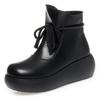 Autumn and Winter New Retro Thick-soled Soft Leather Martin Boots Lace-up Light Short Boots Velvet Warm Women's Shoes Comfortable Cotton Shoes