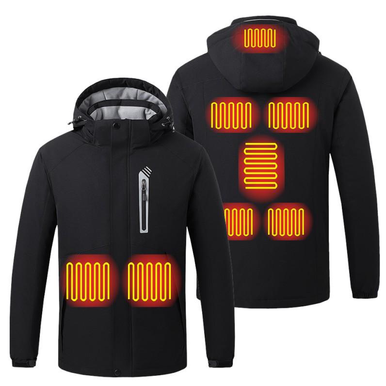 Heated Winter Cotton Jacket - Men's Outdoor Fashion, Mountaineering, Plush Velvet, Cold Protection, Thickened Heating Apparel