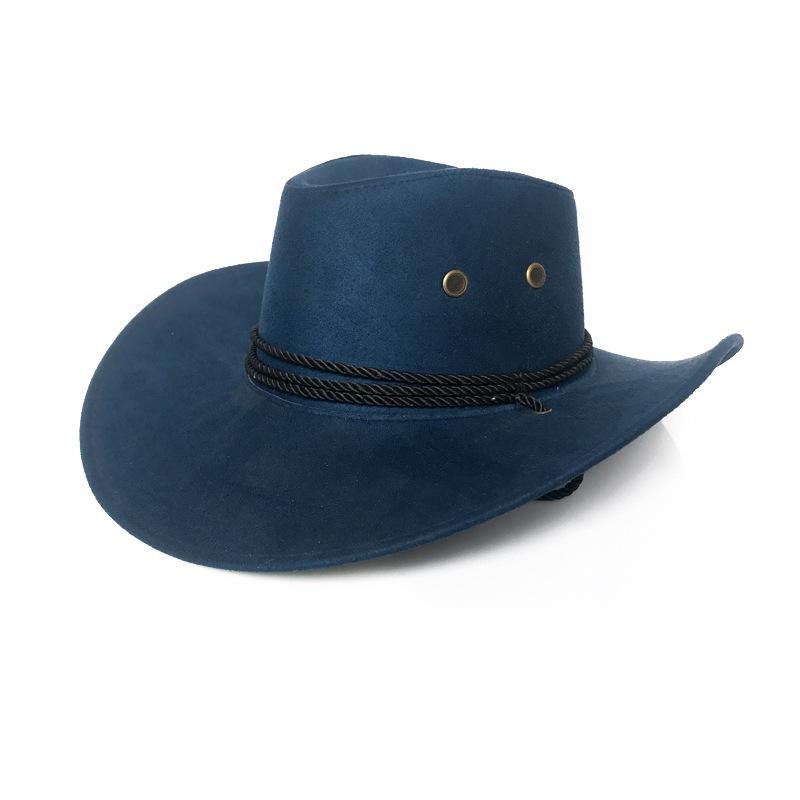 MIO  American Western Cowboy Hat Outdoor Men's Big Brim Cow Hat Vintage Cowboy Hats Cheap