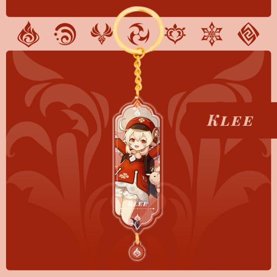 Anime-Anhänger, klarer Druck, doppellagiger Anhänger, Cartoon-Genshin-Impact-Spiel, Acryl-Schlüsselanhänger, Geburtstagsgeschenk