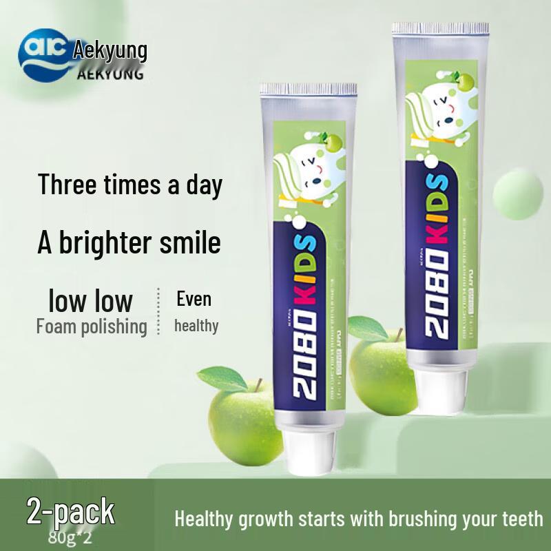 Aekyung 2080 Kids Green Apple Anti-Cavity Toothpaste