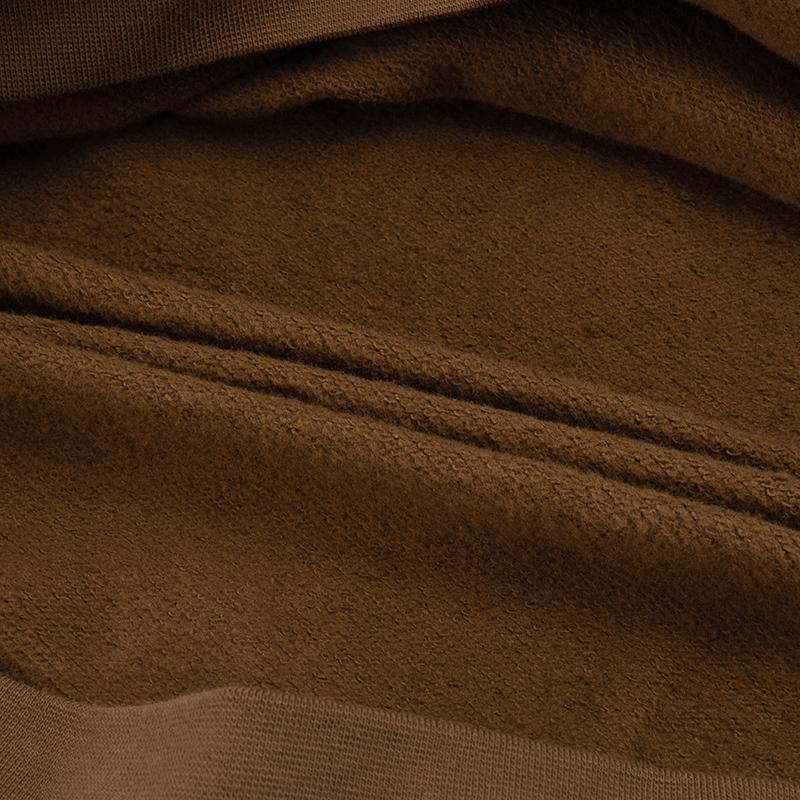 Jordan Flight Fleece Hoodie With Logo Patch Women Tops Brown DQ4604-385