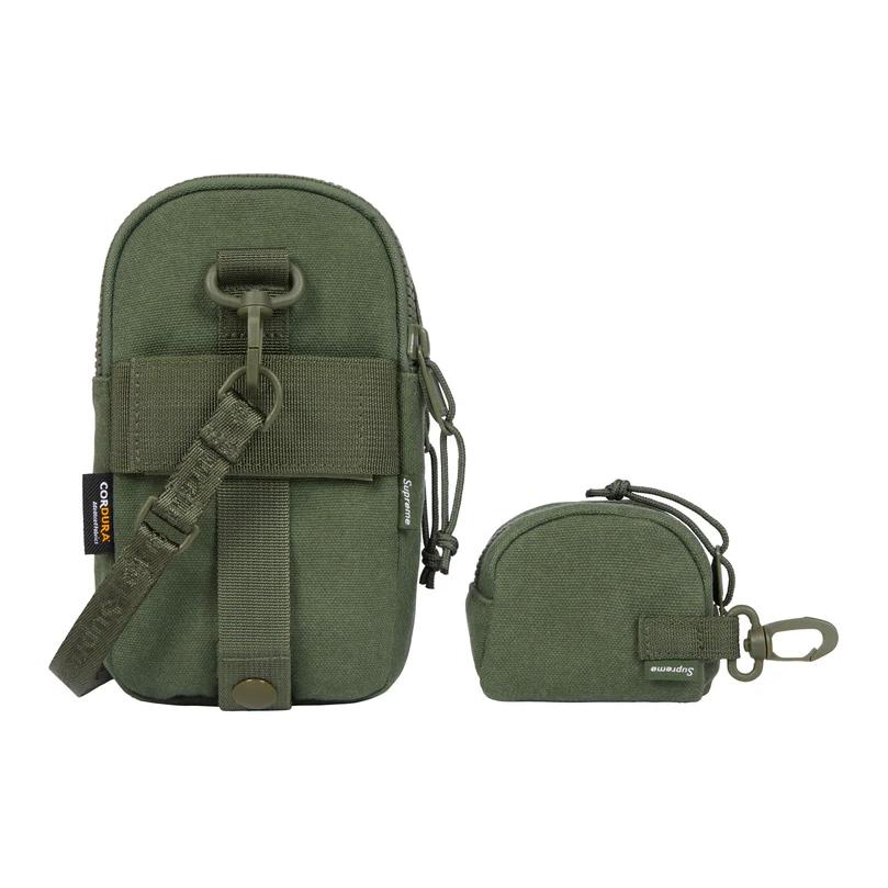 New Supreme Canvas Camera Bag Coin Purse Crossbody Bag Unisex Olive Green B9-SS25-OLIVE