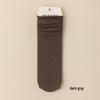 Nahtlose Damen-Socken bis zur Wade aus gekämmter Baumwolle - Weiß, Herbst/Winter, Japanischer Akademiker-Stil, Vielseitig und einfarbig