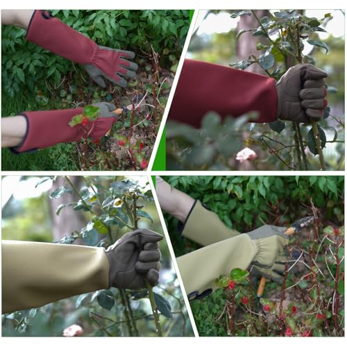 Niesporek Rose Gloves, Gardening Gloves, Long Sleeve, Thorn-Resistant, Puncture-Resistant, for Weeding, Farm Work, and Gardening