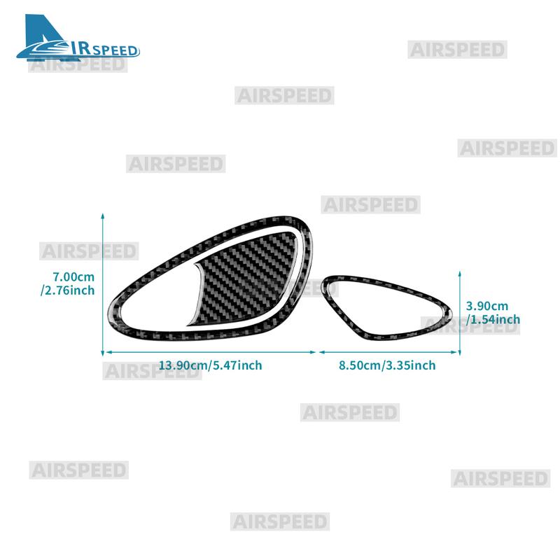 Real Soft Carbon Fiber Stickers For Mercedes Benz Smart 453 Fortwo/Forfour 2016 2017 2018 Car Dashboard Sides Air Outlet