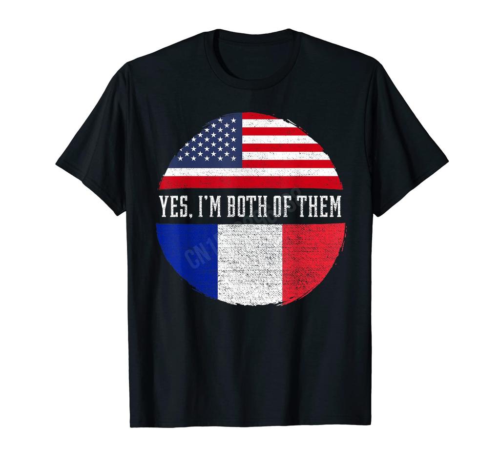 ZX More Design French Culture Bonjour YAll France Roots Flag Tshirts Hip Hop Tops Cotton Tees