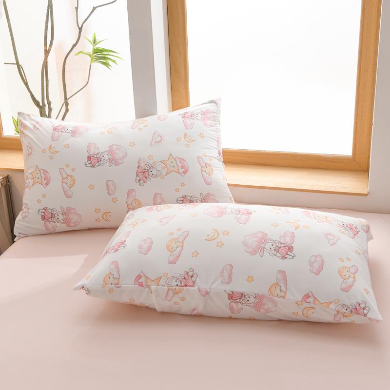 2pcs Fresh Floral Print Pillowcases Soft Skin Friendly Pillow Cover for Bedroom Elastic Comfortable Home Pillow Cases 48x74cm
