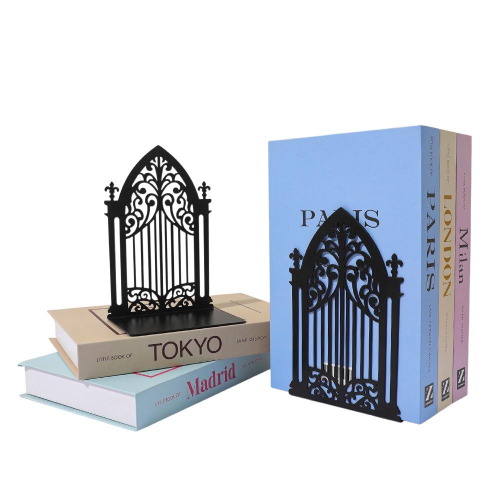 Gothic Book Divider Holder Rust Resistant Display Bookshelf Premium Students Book Ends  Home Office
