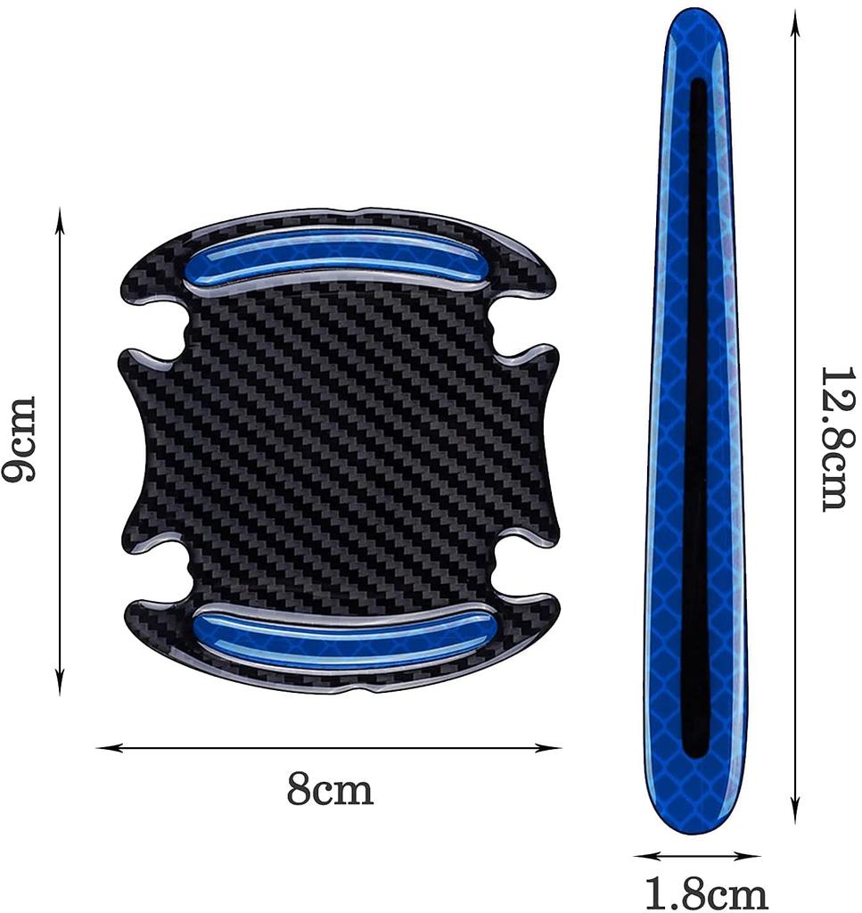 Car Fluorescent Door Handle Protector Protective Film 8 Pack Door Handle Protector Reflective Sticker
