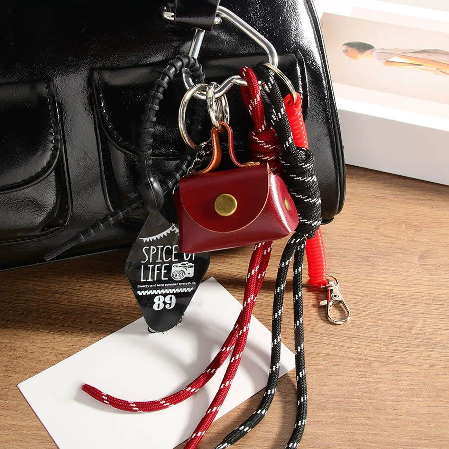 Дизайнерская плетеная веревочная мини-сумка брелок аксессуар для мелких предметов подвеска для сумки женские брелки