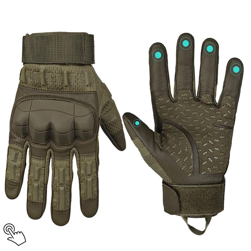 TULX Heavy-Duty Full-Finger Touchscreen Tactical Gloves S-XXL