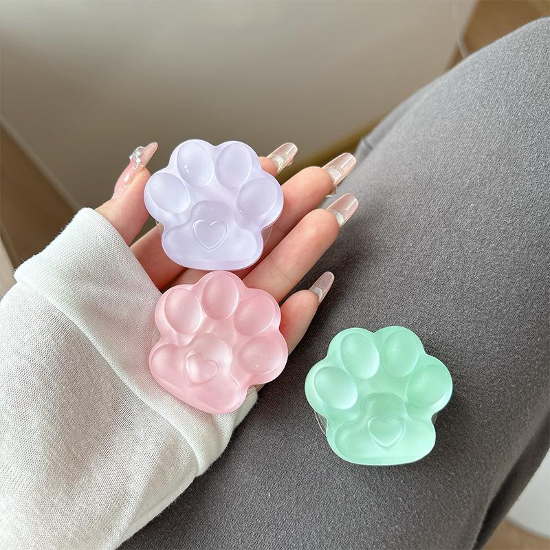 Solid Color Three-Dimensional Cat Claw Mobile Phone Airbag Bracket Pasted Telescopic Wind Desktop Creative Ring Portable
