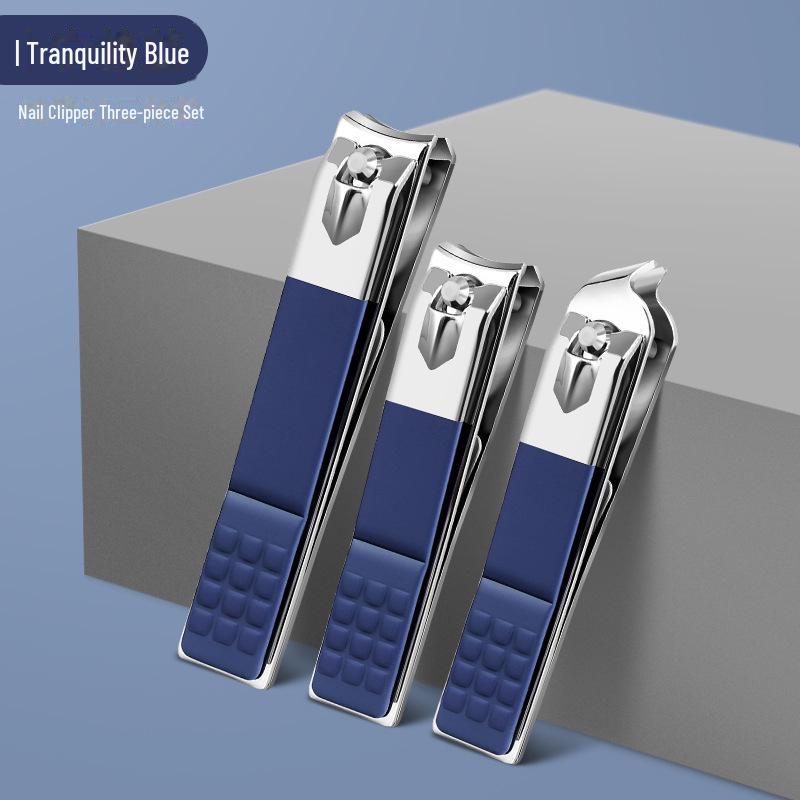 

Большие и маленькие кусачки для ногтей из углеродистой стали с гальваническим покрытием - портативные маникюрные инструменты с наклонным лезвием Small flat mouth (5.3cm) серенити/синий