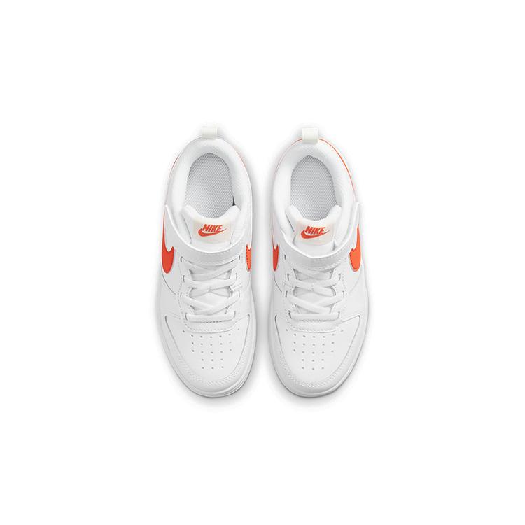 Nike Court Borough 2 Low top Kids' Skateboarding Shoes White Orange Children Aged 3 7 Years Old BQ5451-114