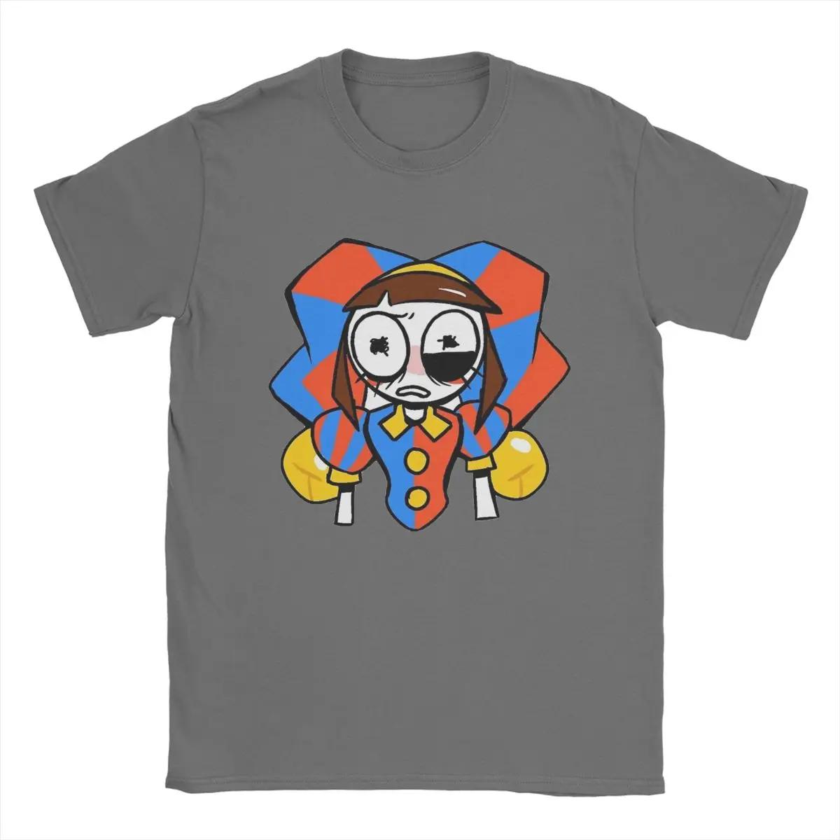 

Футболка Amazing Digital Circus для мужчин Pomni And Jax Cool Cotton Tee Shirt Round Neck Short Sleeve T Shirts Summer Clothing M темно серый