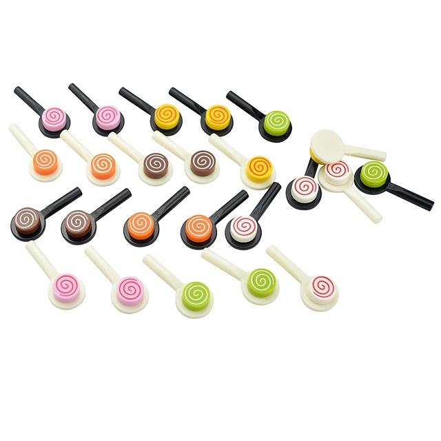 Stadt Lebensmittel Bausteine Küchenzubehör Hamburger Pizza Pommes Kuchen Schokolade Kekse MOC Steine Spielzeugkorb Teile LEDUO