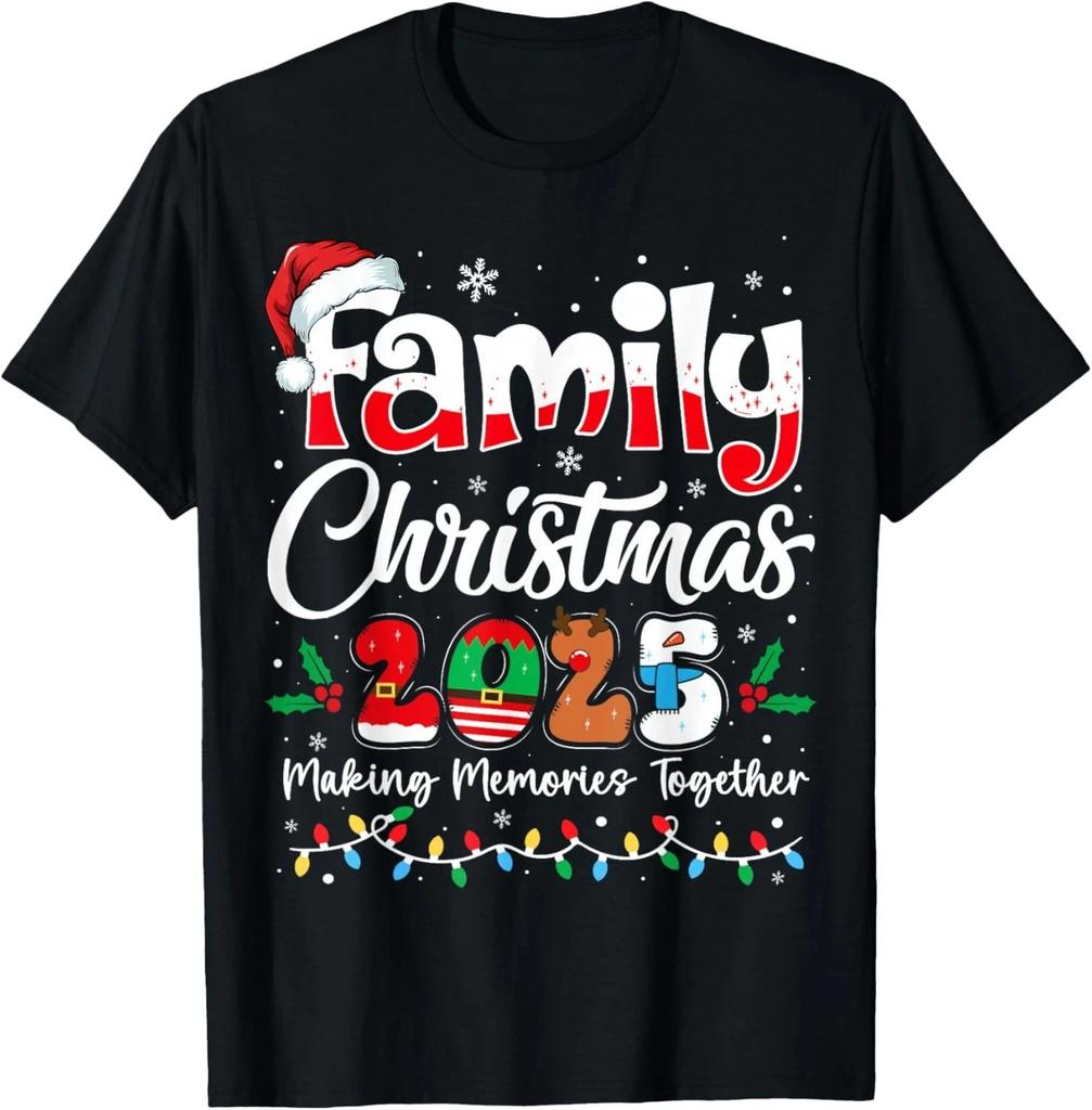 Family Christmas 2025 Matching Outfit Xmas Squad Santa T- Shirt