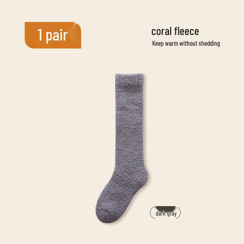 Women's Winter Cozy Plush Mid-Tube Socks - Thick, No-Shed, and Perfect for Home or Sleep
