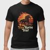 Fire Horse Year T Shirt Chinese Zodiac Horse Graphic Vintage Style Tee