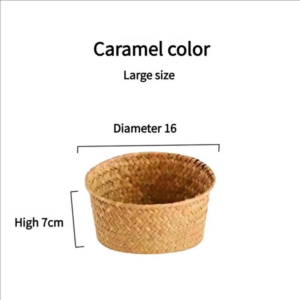 Home Desktop Decoration Kitchen Storage Basket Sundries Organizer Hand-woven Baskets