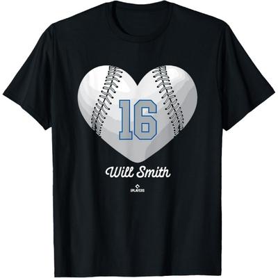 Baseball Heart Number Will Smith Los Angeles MLBPA T-Shirt