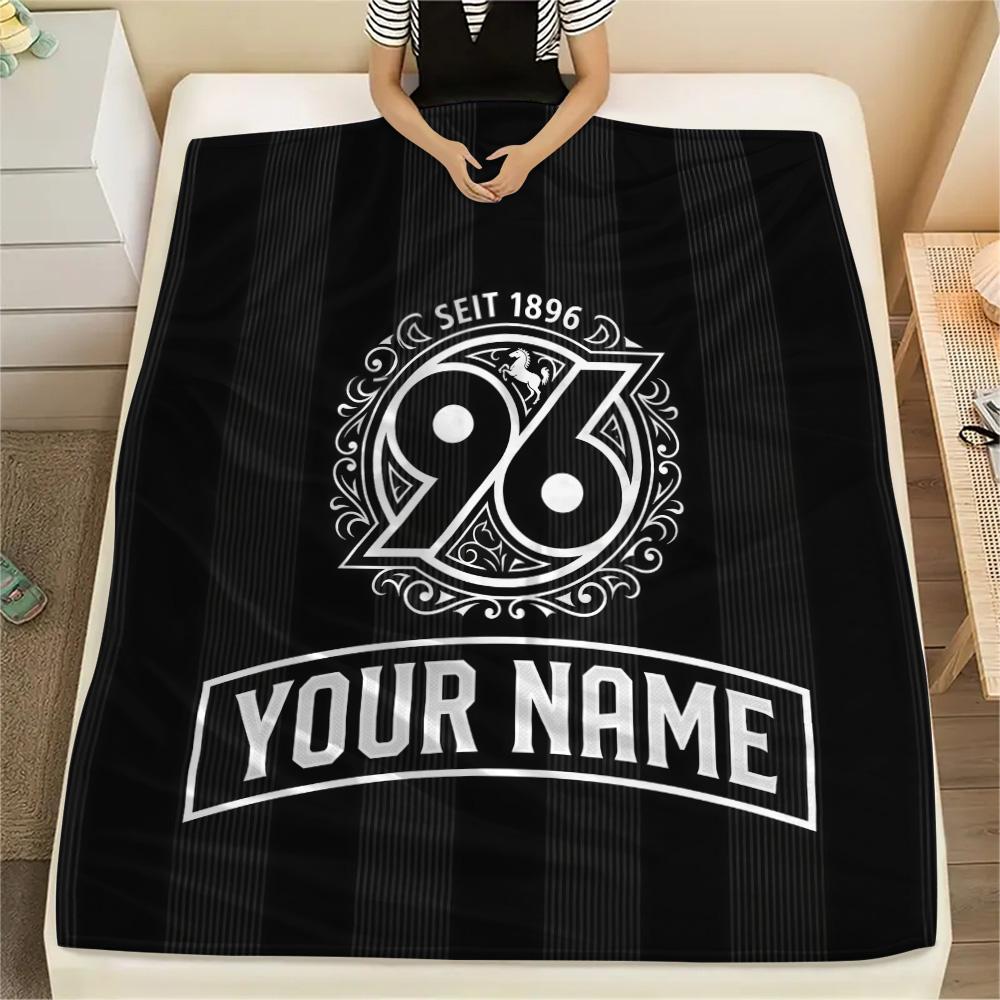 Custom Name Hannover 96 Flannel Blanket, High quality Comfortable for All Seasons, Home Decor, Warmth and Comfort