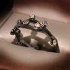 high quality black gold ring colorful zircon ring wedding party engagement jewelry gift for Lady Geometric
