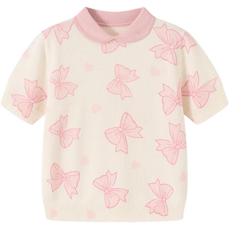 

YEEHOO Girls Knitted Bow T-Shirt 130