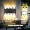 פמוט קיר LED מנורת קיר מעוקלת תאורה דקורטיבית מודרנית וחמה לסלון חדר שינה מסדרון גרם מדרגות גינה פטיו קישוט