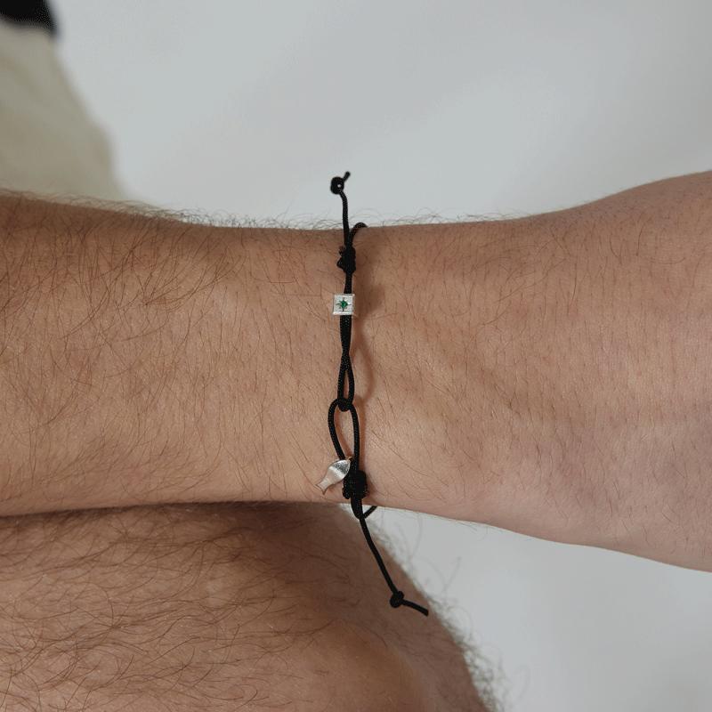 Hakkablacks Black Mini Fish String Bracelet