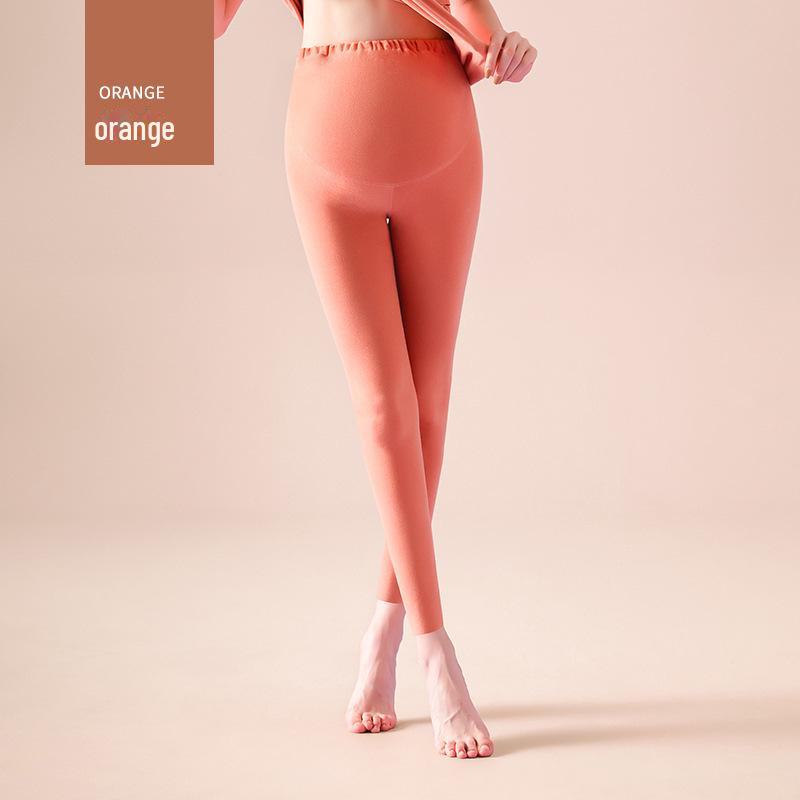 Термоштаны из флиса для беременных – теплые и удобные для осени/зимы M оранжевый