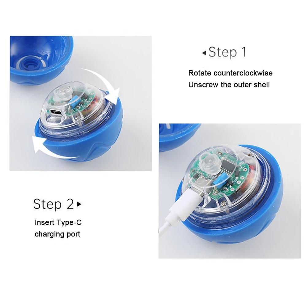 Smart Teasing Dog Ball LED Boredom Interactive Automatic Rolling and Moveing Ball ElectricDogs Toy for Small Medium Large Dog