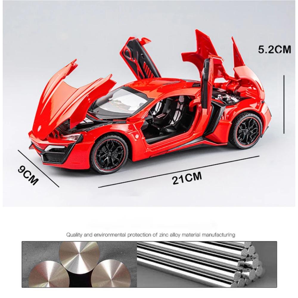 1/24 Lykan Hypersport Supercar Model Diecasts & Toy Vehicles Toy Car Metal Collection Toy Kid Toys for Children Kids Gifts