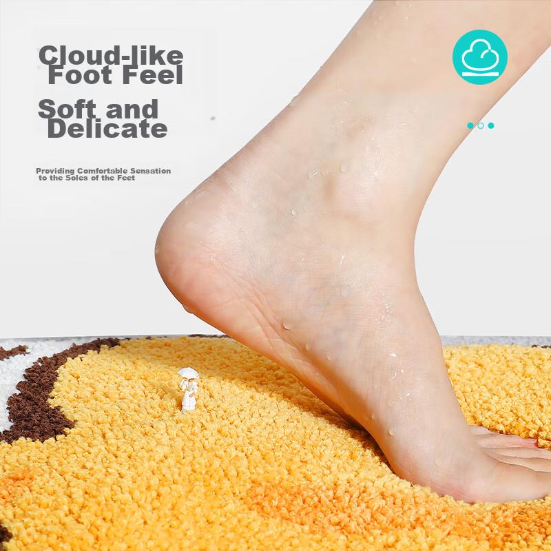 Dajiang Bathroom Mat, Toilet Foot Pad, Bathroom Entrance Absorbent Mat, Non-Slip Floor Mat for Bathroom, 50x80cm