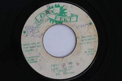 7inch Record JULIE ANNE  LENNOX BROWN  Cry To Me  Heart Of The Knights S211 Gay Feet 1970 Jamaica Reggae Ska  Dub Used