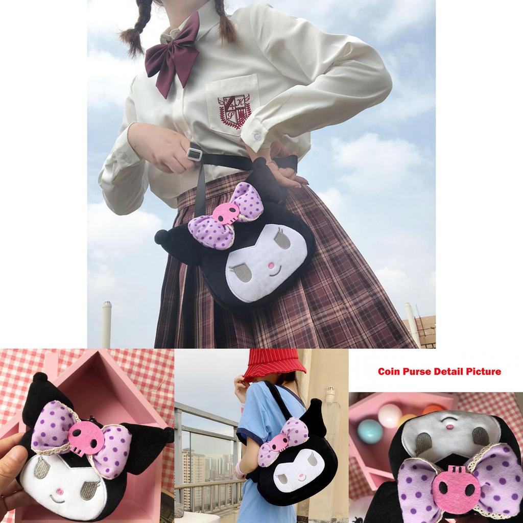 Stylish Kuromi Plush Handbag With Kawaii Charm Perfect For Daily Use And Gifts