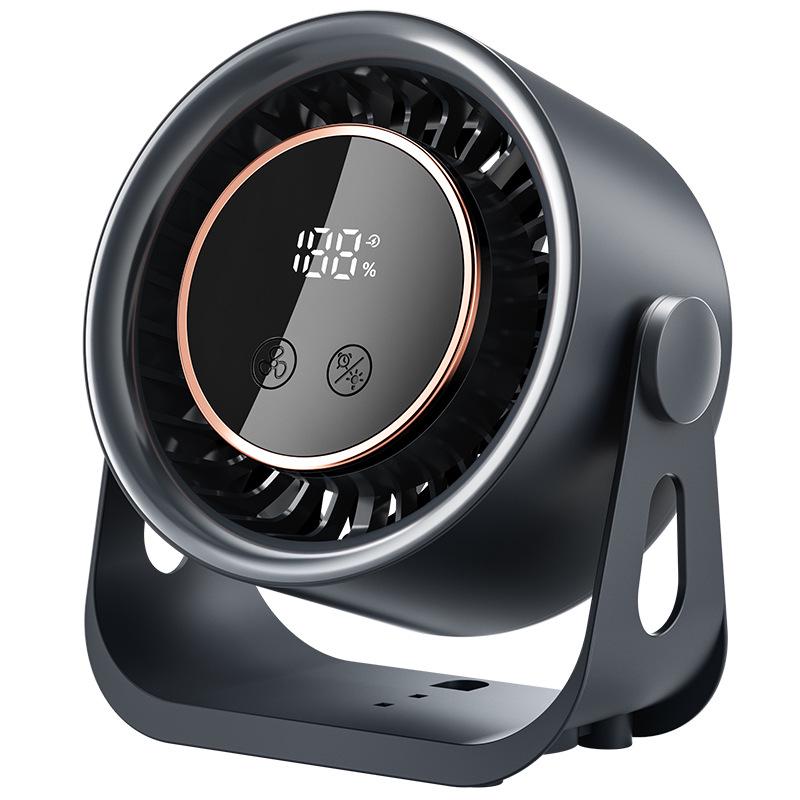 

Turbocharged USB Desktop Fan with LCD, Long Battery Life & Dual Air Ducts Plug-in Version