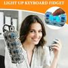 Crystal Clicker Mechanical Keychain 4 Keys Sensory Fidget Toy Portable Stress Relief for Adults Anxiety Relief Toy