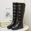 Winter Warm White Snow Boots 2024 Low Heels Shoes Women Knee High Boots Female Platform Plush Long Boats Mujer Black 34-43