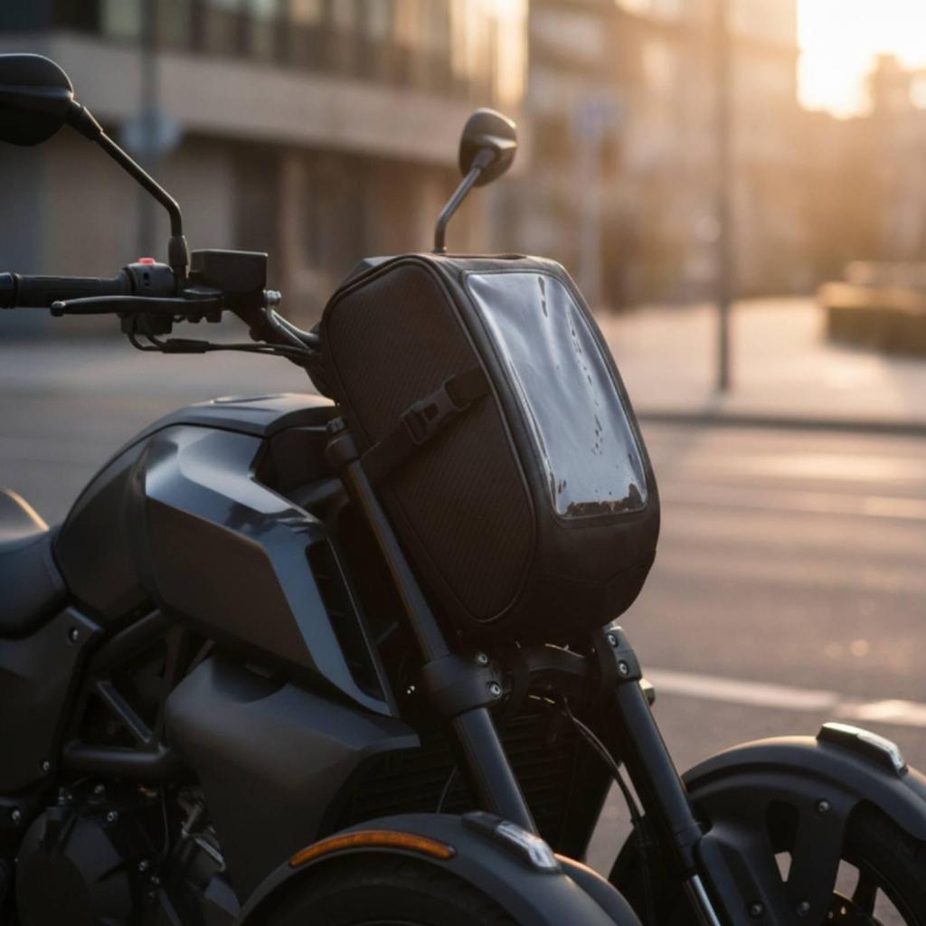 Motorcycle Phone Bag with Clear Window Non-slipSlip Storage Compact