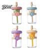 Travel Friendly Tea Infuser Bottle Glass Straw Cup with Detachable Filter Macaron Color Flower Compartment Decor Portable Heat Resistant