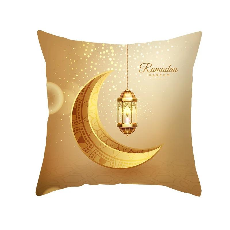 Islamische Ramadan-Dekoration Muslimische Kissenhülle Geschenk Mubarak Kissenhülle Dekoration für Zuhause Sofakissenbezug