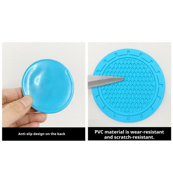 Honeycomb Car Cup Coasters Anti-Slip PVC Cup Holder Pad Universal Water Cup Mat for Car Interior Decorative Auto Accessories