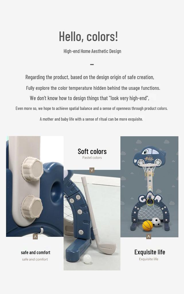 Adjustable Basketball Hoop for Kids - Indoor/Outdoor Sports Toy Stand